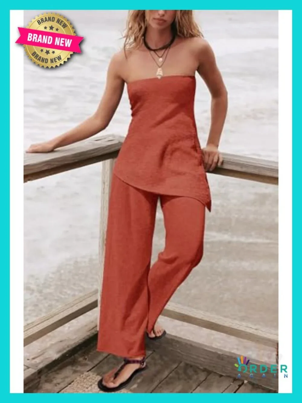 Off Shoulder Sweater Set 2 Piece Matching Lounge Knit Wide Leg Pants Set